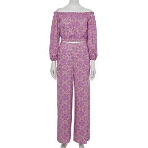 Live To Be Spoiled 2-Piece Boho Crop Top & Wide Leg Pants Set | Size XS | NWT